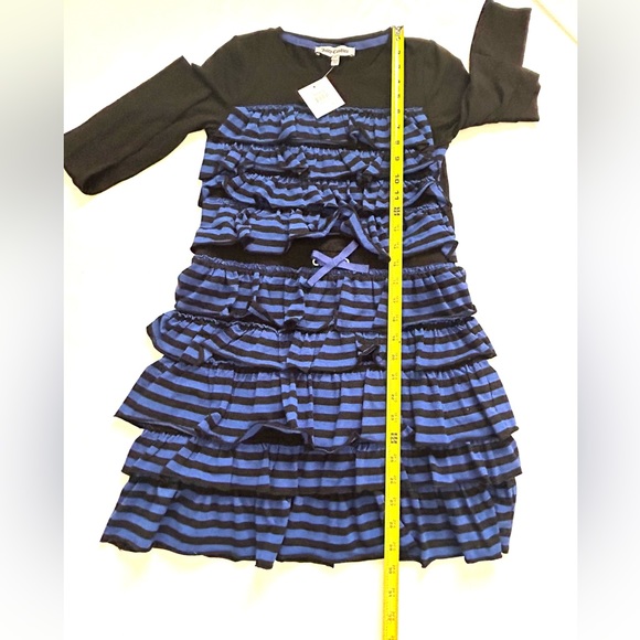 NWT Girls Juicy Couture Ruffle Striped Dress Sz. XL-12/14 - Picture 5 of 6
